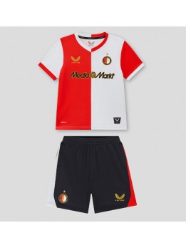 Billige Feyenoord Hjemmedraktsett Barn 2025-26 Kortermet (+ Korte bukser)